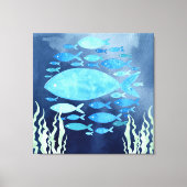 Vissen in het Zee uitgerekt canvas Afdruk (Voorkant)