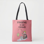 Vissen in mijn therapieontwerp tote bag (Voorkant)
