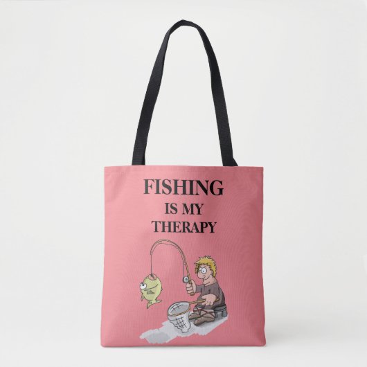 Vissen in mijn therapieontwerp tote bag (Voorkant)