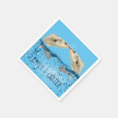 Vissen in water met hartbellen servet (Hoek)