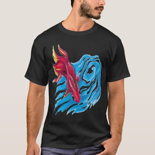 Vissen in zeewater. t-shirt (Voorkant)