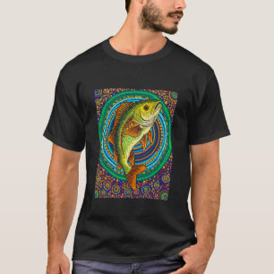 Vissen Inheemse Stam Stippenkunst Australische Bar T-shirt