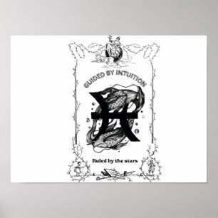 Vissen Intuïtie Hemels Ontwerp Poster