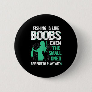Vissen is als S Zelfs kleine zijn leuk om te spele Ronde Button 5,7 Cm