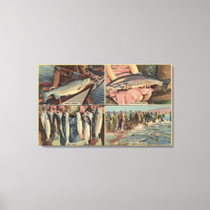 "Vissen is goed in het noordwesten" - Chinook Canvas Afdruk