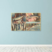 "Vissen is goed in het noordwesten" - Chinook Canvas Afdruk (Insitu (Houten vloer))