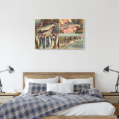 "Vissen is goed in het noordwesten" - Chinook Canvas Afdruk (Insitu (Slaapkamer))