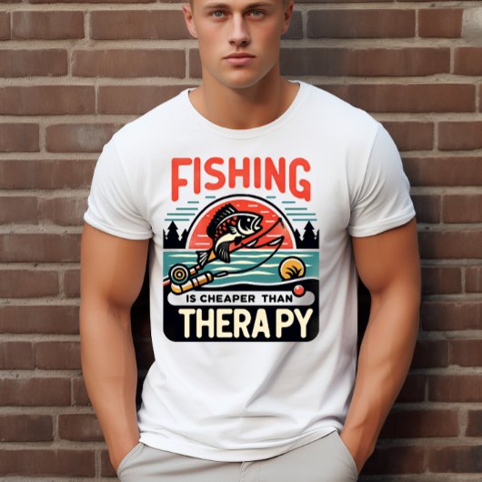Vissen is goedkoper dan therapie t-shirt