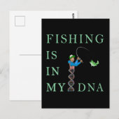 Vissen is in mijn DNA Briefkaart (Voorkant / Achterkant)