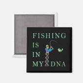 Vissen is in mijn DNA Magneet (Voorkant / Achterkant)