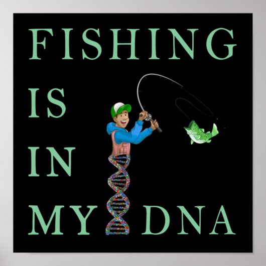 Vissen is in mijn DNA Poster (Voorkant)