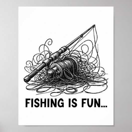 Vissen Is Leuk Vogelnest Grappig Poster (Voorkant)