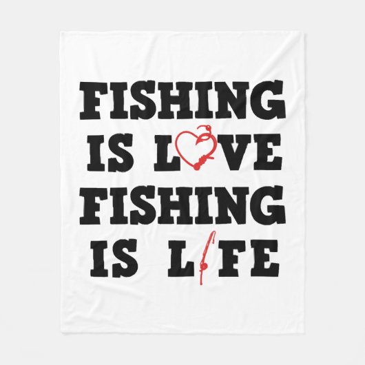 Vissen is liefde Vist leven Fleece Deken (Voorkant)
