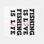 Vissen is liefde Vist leven Fleece Deken (Voorkant (Horizontaal))