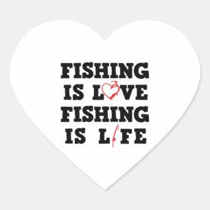 Vissen is liefde Vist leven Hart Sticker