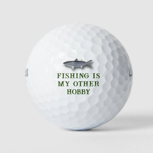 Vissen is mijn andere hobby Mullet Fish Golf Balls Golfballen (Voorkant)