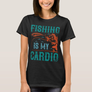 Vissen Is Mijn Cardio - Visser Geschenk Grappige V T-shirt