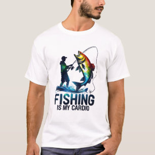 Vissen is mijn cardio visser t-shirt