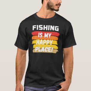 Vissen is mijn gelukkige plek t-shirt