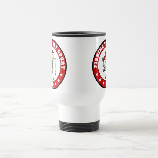 Vissen is mijn sportreismoug reisbeker (Center)