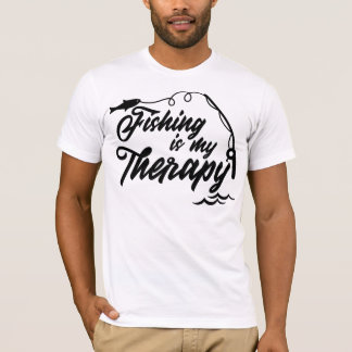 Vissen Is Mijn Therapie – Grappige Visser Quote Vi T-shirt