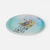 Vissen is mijn therapie papieren bordje (Gekanteld)