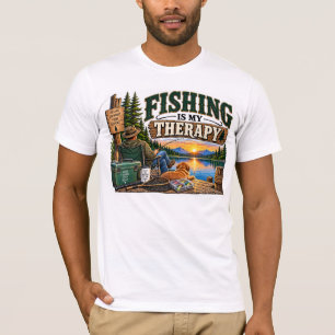 Vissen is mijn therapie t-shirt