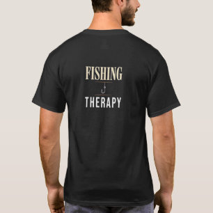 Vissen Is Mijn Therapie Vintage Visser Grafisch T- T-shirt