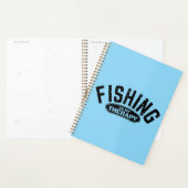 vissen is mijn therapie visser grappige cadeau-ide planner (Display)