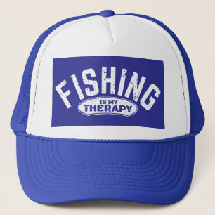 vissen is mijn therapie visser grappige cadeau-ide trucker pet