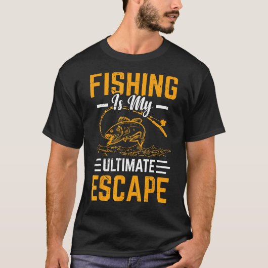 Vissen is mijn ultieme ontsnapping t-shirt (Voorkant)