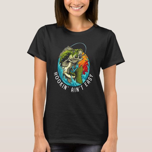 Vissen is niet makkelijk t-shirt (Voorkant)