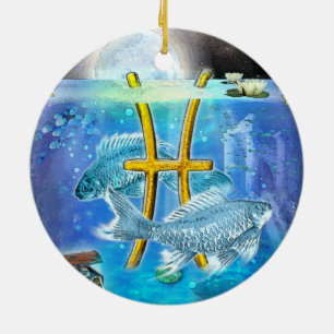 Vissen Keramisch Ornament