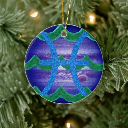 Vissen Keramisch Ornament (Boom)