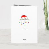 Vissen Kerst Kaart. Feestdagen Kaart (Achterkant)