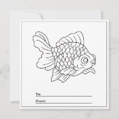 Vissen Kinder Kaart Happy Valentine's Day (Achterkant)