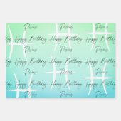 Vissen Kleurstrologie Verjaardag Inpakpapier Vel (Voorkant 2)