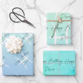 Vissen Kleurstrologie Verjaardag Inpakpapier Vel