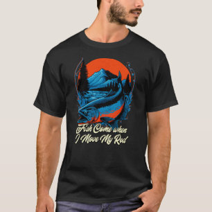 Vissen komen als ik mijn hengel drijver Hobby Bobf T-shirt