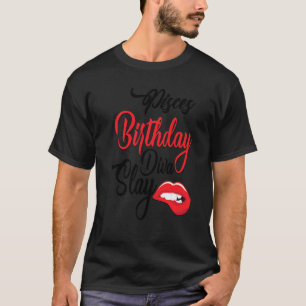 Vissen Koningin Februari Maart Meisje Verjaardag D T-shirt