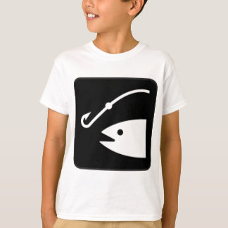 vissen krijgt een hapje t-shirt
