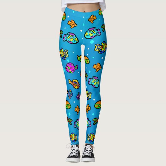 Vissen Kunst Leggings (Voorkant)