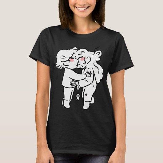 vissen kus t-shirt (Voorkant)