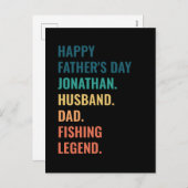 Vissen Legend Gepersonaliseerde echtgenoot Vaderda Feestdagenkaart (Voorkant / Achterkant)