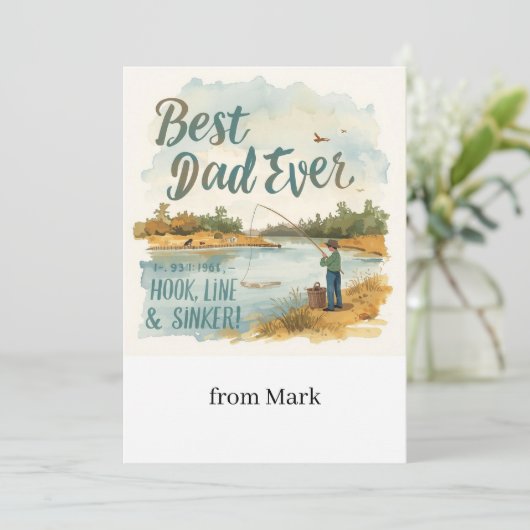 Vissen Lovers waterverf stijl Bedankt Card (Staand voorkant)