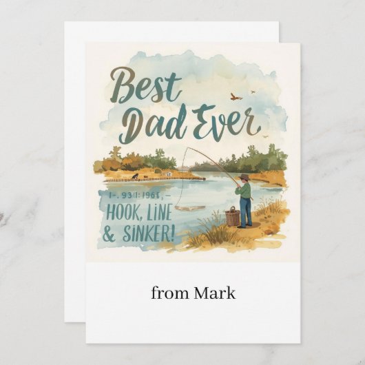 Vissen Lovers waterverf stijl Bedankt Card (Voorkant / Achterkant)