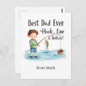 Vissen Lovers waterverf stijl Bedankt Card Briefkaart (Voorkant / Achterkant)