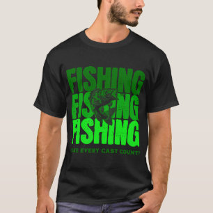VISSEN Maak elke worp tellen in het Groen T-shirt