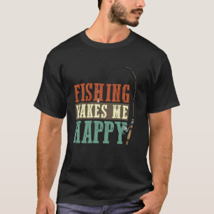 Vissen Maakt Me Gelukkig Visser Fly Fishing Ontwer T-shirt