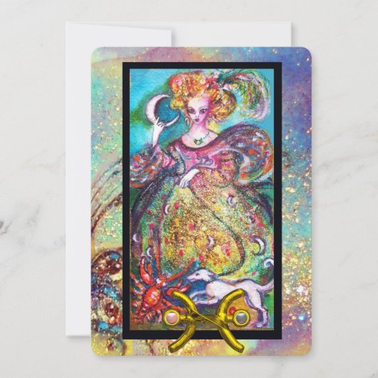 VISSEN, MAAN VROUW, TAROT ASTROLOGIE STERRENBEELD  KAART (Voorkant)